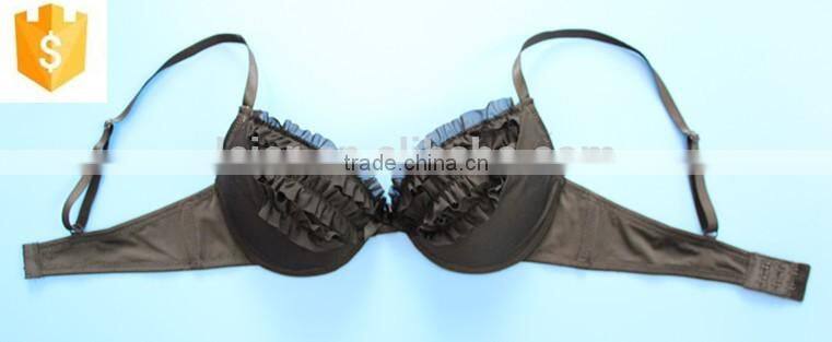 2016 unique front mesh gauze cup design bra for young ladies