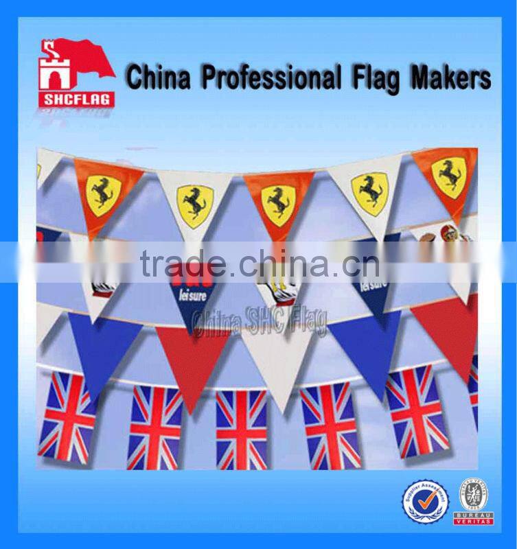 Christmas Colorful Fabric Bunting And Pennant Flags