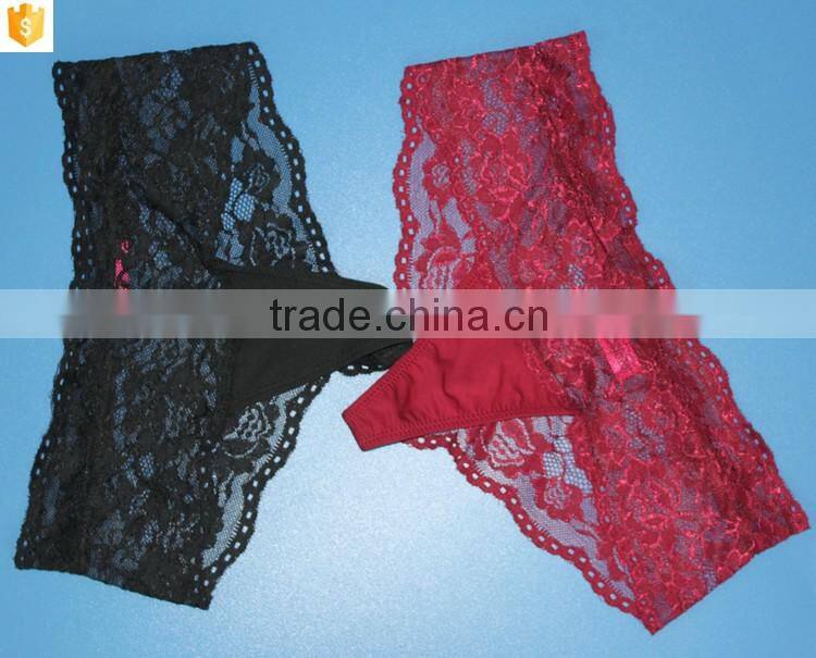 Wholesale black transparent panty,sexy lace underwear nighty wear
