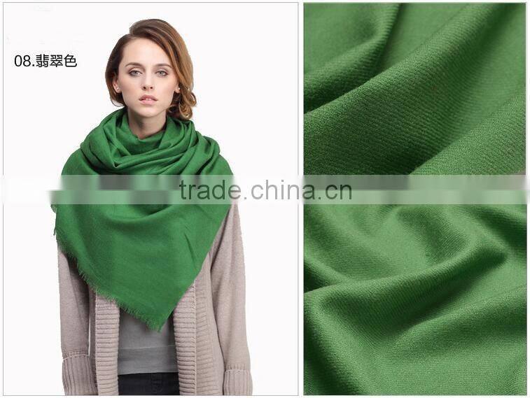 Tassel Plain Twill Indian Wool Cape Shawl