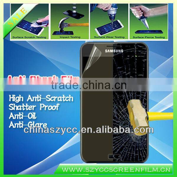 High Quality Latest New Products 2013 Explosion-proof Screen Protector For Samsung Galaxy Note i9220