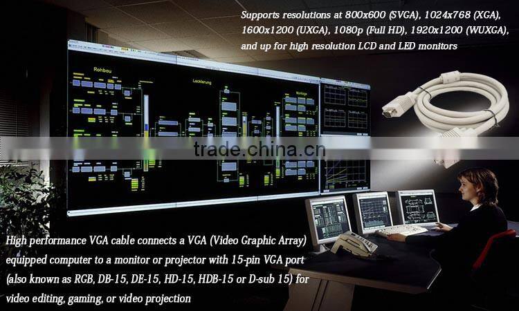 SLT 30M VGA Male to VGA Male Cable 15pin for computer monitor projector laptop hdtv LCD etc multimedia