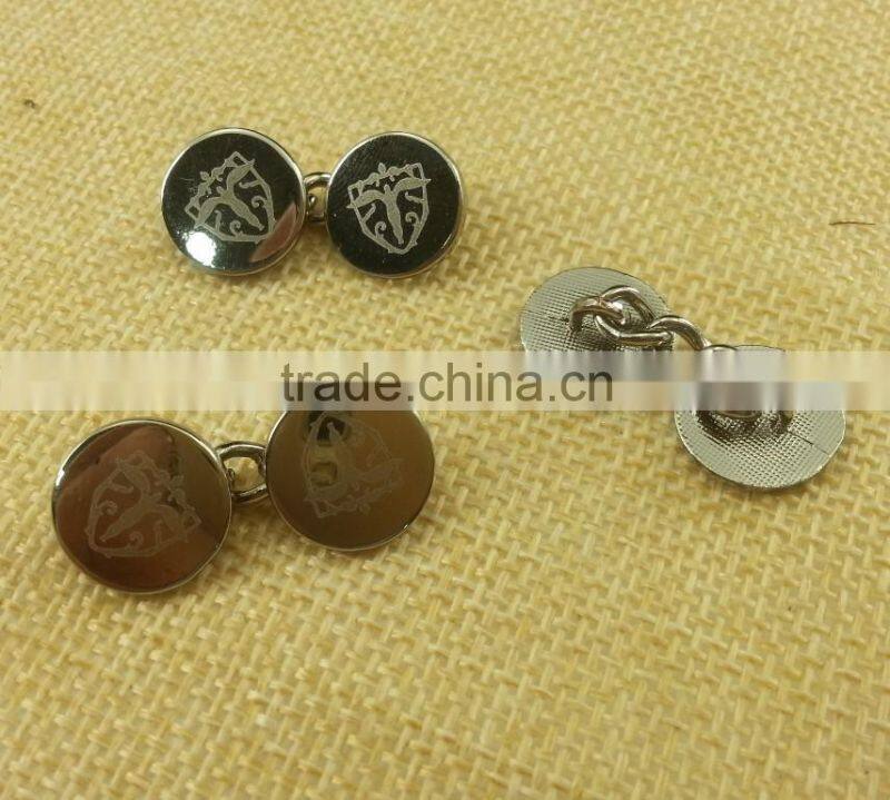 Two Parts Chain link metal cuff button For men's shirt--- 15806
