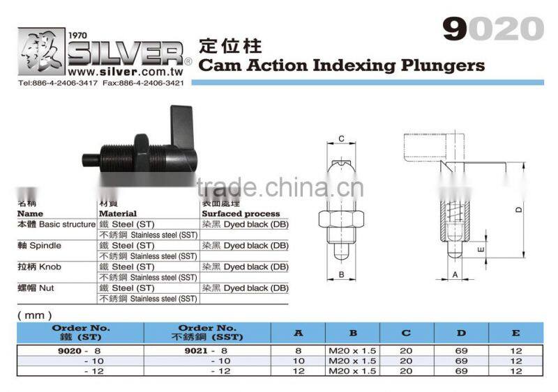 For Automatic Lathe and Machine Parts Cam Action Indexing Plungers