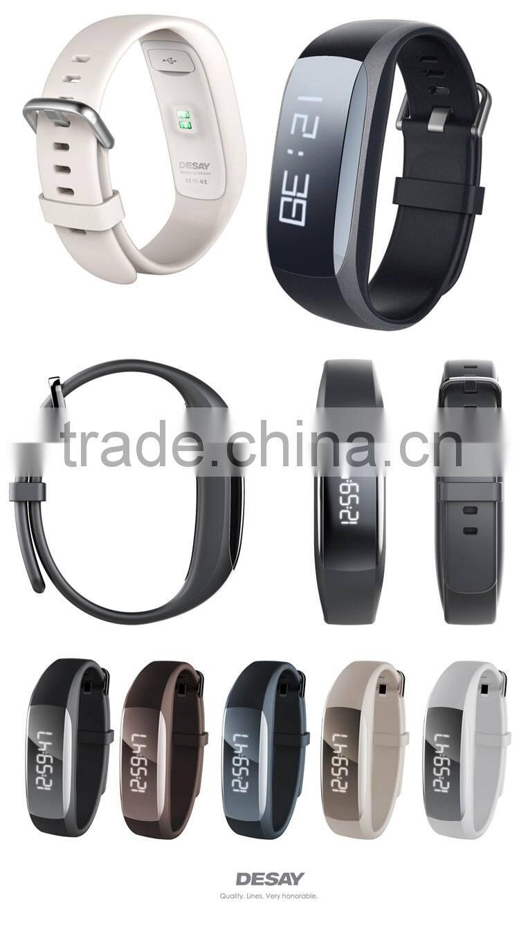 Desay Multi-function Pedometer Call/SMS DS-B521 Smart Band with Heart Rate for iOS 7.1 + Android 4.3 +