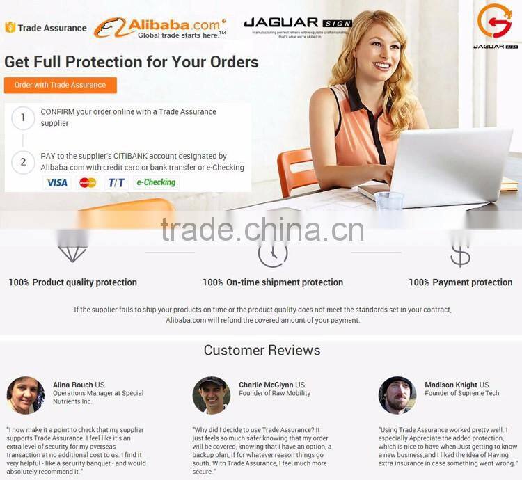 Profeesional Manufacturer Jaguar Metal Letter Sign Aluminum Channel Letter Trim Cap