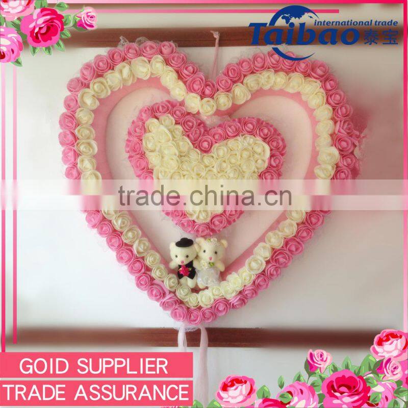 Wedding wall decor use product foam material red hear decoration
