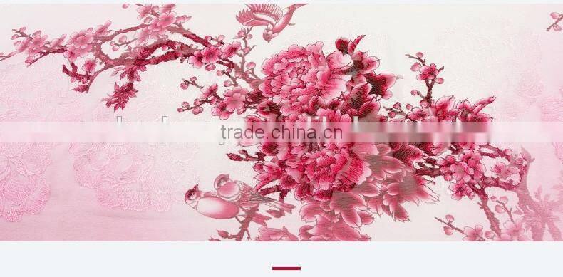 2016 hot sale Factory direct supply embroidered pure silk scarf women's silk scarf shawl scarves