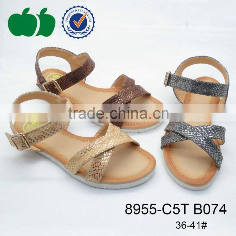 Hot sale latest fancy flat sandals 2015 summer women shoes sandals