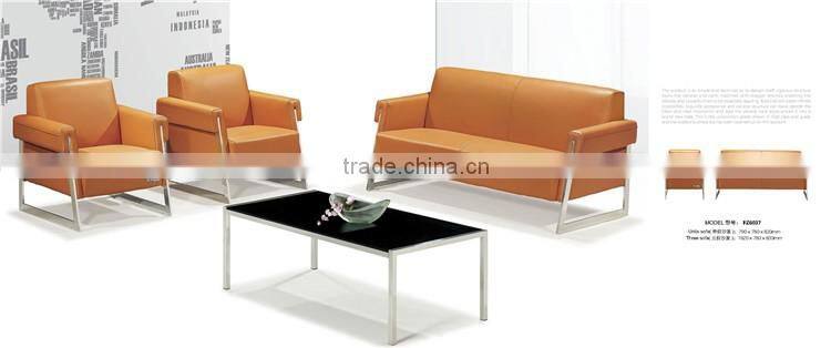 New hot selling yellow leather sofa