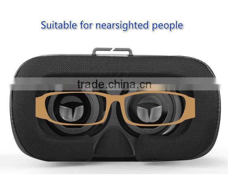 Top Sale HD Virtual Reality 3D VR Box With Bluetooth Remote Controller.