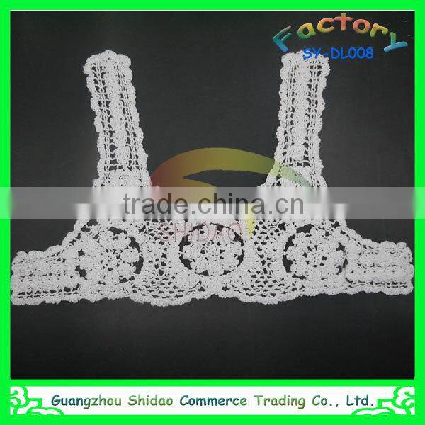 embroidery neck design lace with lace work