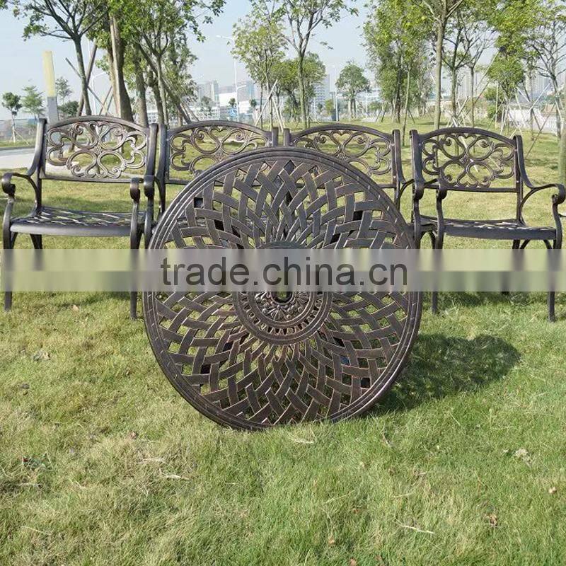 White Black Bronze Outdoor Aluminum Garden Chair