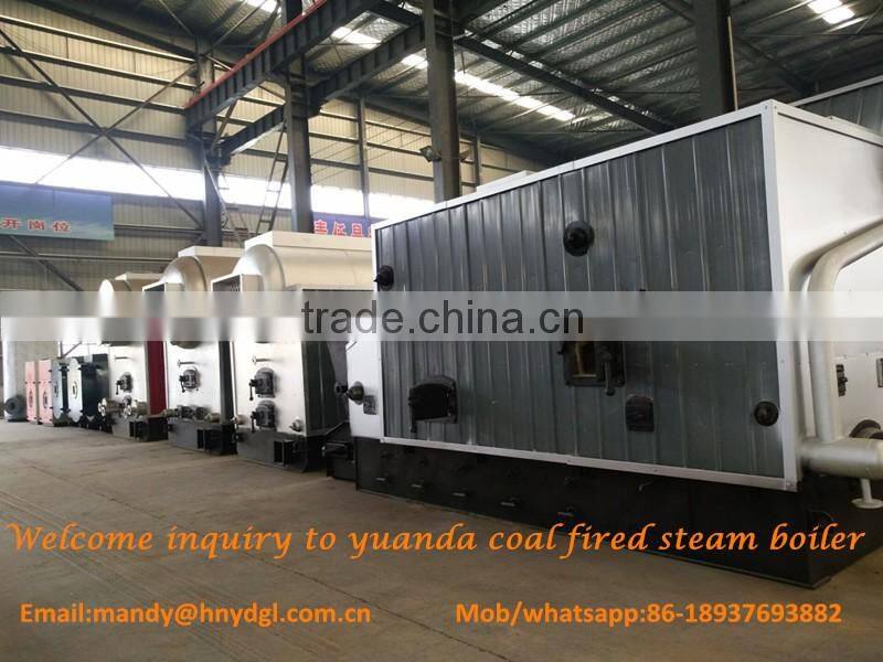 Industrial dzl series automatic chain grate coal fired hot wataer boiler for hotel and bathhouse