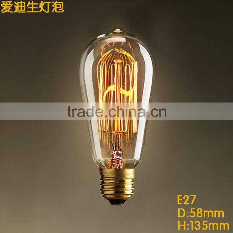 ST58 e27 vintage edison light bulb 100w Bulb Squirrel Cage Edison Light