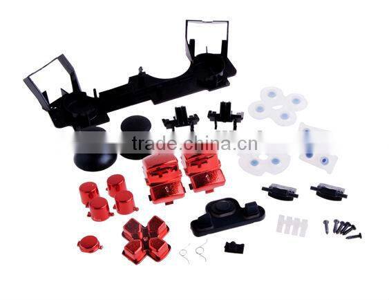 Custom Red Chrome Shell for PS3 Chrome Housing for Playstation 3 Controller Full Shell Plus Full set Buttons