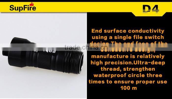 SupFire diving LED flashlight D4 with one mode