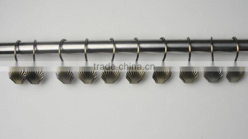 Zinc alloy shower curtain hooks/iron hook, good quality hook,curtain accessory