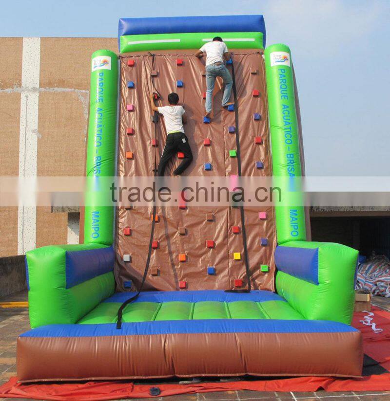 2015 giant inflatable climbing wall, CE certified inflatables climbing wall, inflatable wall for adult and kids