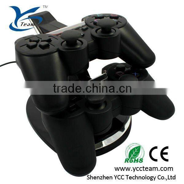 HOT game accessories for ps3 controller charger with led light for ps3 controller charger station
