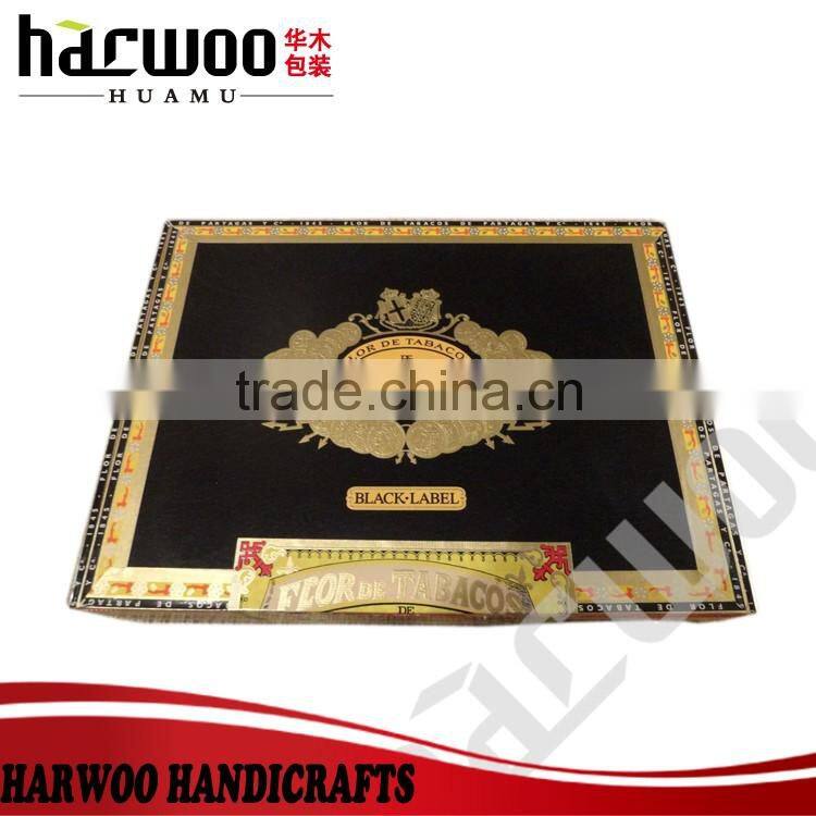 painted wooden box with logo,glossy cigar box with metal buckle,fashion wooden humidor