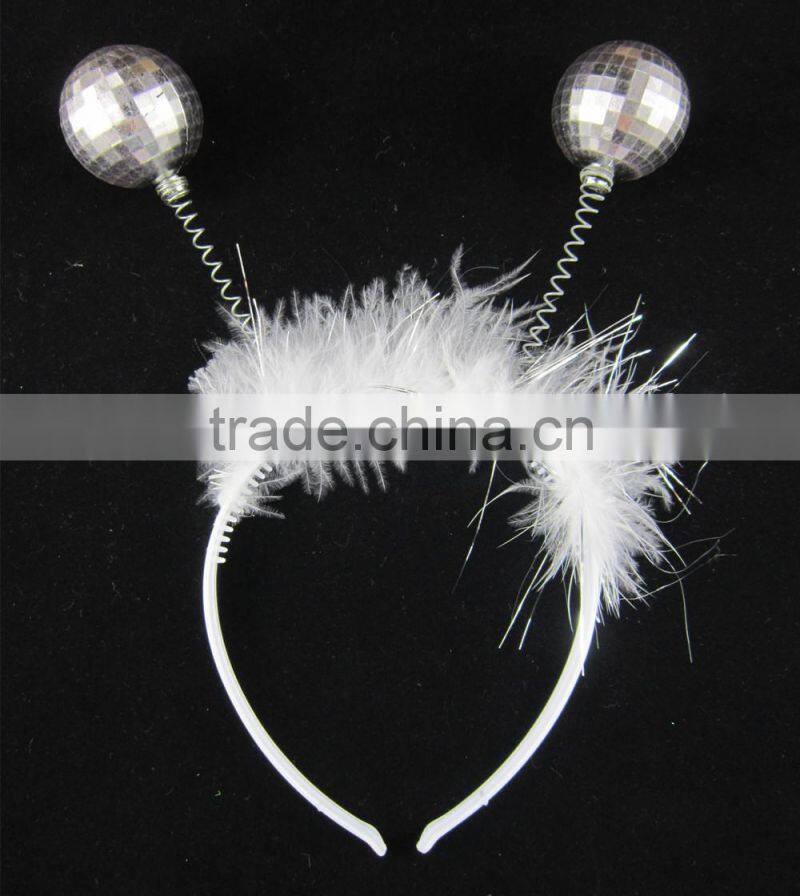 Plastic disco mirror ball headband for party