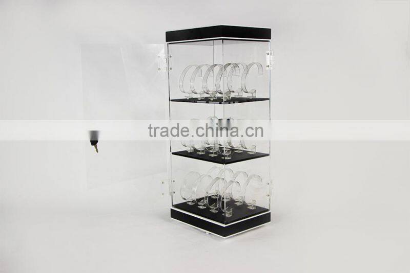 High quality 3 layers watch display cabinet/display counter with lock