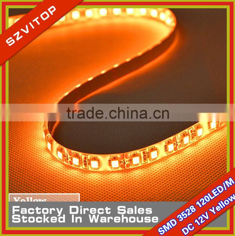 SV Yellow Led Flexible Strip IP65 SMD 3528 120Led/Meter PU Waterproof Stripe Light Indoor Lighting Decoration New