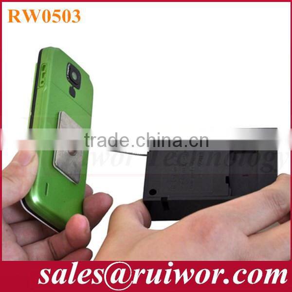 RuiWor RW0501 Cuboid Retracted Anti Theft Display Cord with Ring Terminal Cable End Install by 3M Adhesive Tape or Screw