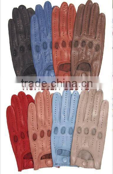 HS119 ladies winter studded leather gloves