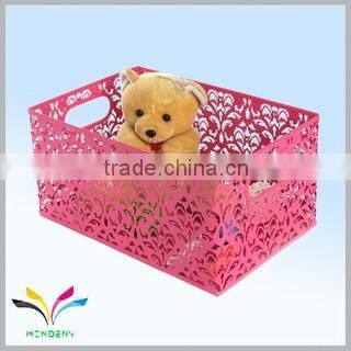 Sturdy Modern Style Metal Bath Toy Storage Box for Paper Organizer