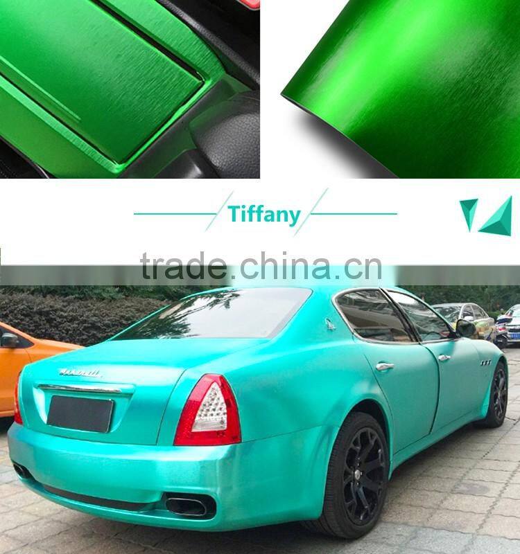 CARLIEK 1.52x20M Metallic Brushed Vinyl Auto Wrap Sticker