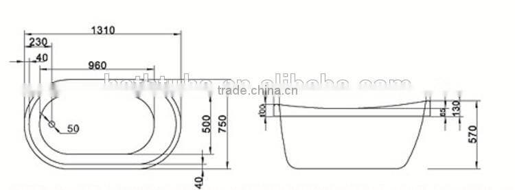 cUPC plastic bath tub for adult,indoor mini spa hot tub,clear plastic tub
