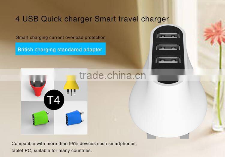 High power charger AC 5V 2A portable USB wall charger for ipad charger(T4)