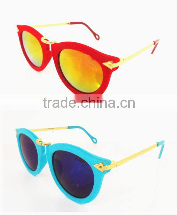 2015 the newest and popular sunglass with flocking materials
