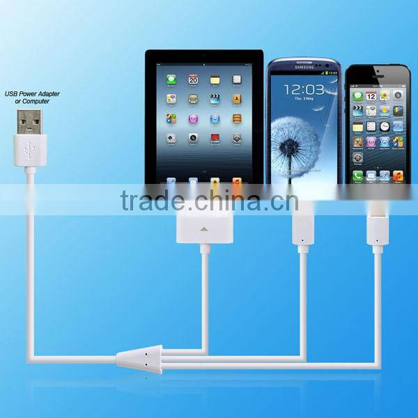 3 In 1 Multi Usb Data Cable For Iphone For Samsung