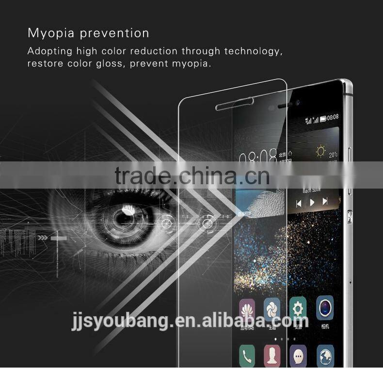 Wholesale Ultra smooth 0.33mm thickness anti impact anti-shock smart phone tempered glass screen protector for Huawei P8