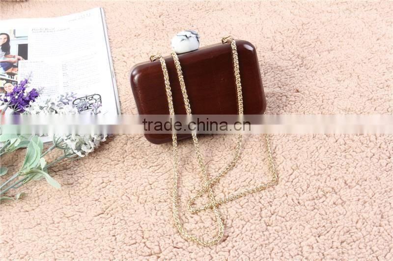 Party Wooden Box Clutch Evening Bag For Perfume Bottle and Cell Phone