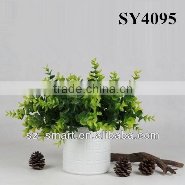 Cheap indoor white ceramic flower vase