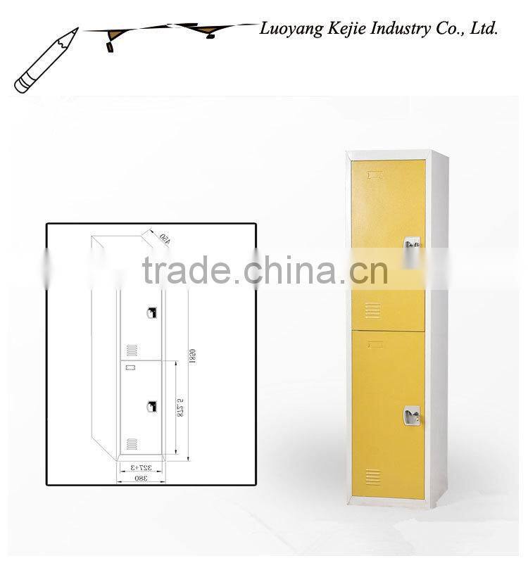 Knock Down Metal 2 Tier Gym Locker/Double Door Storage Locker