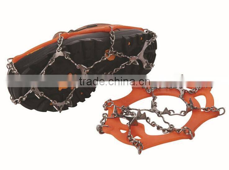 Camping Equipment 8/10/12/14/18 tines teeth Stainless Steel Seamless welding anti-slip snow shoes ice rubber climbing crampons