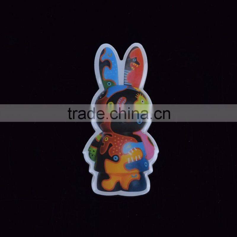 2016 Popular Promotional Gifts epoxy fridge magnet set with the beauty of the beautiful rubbits