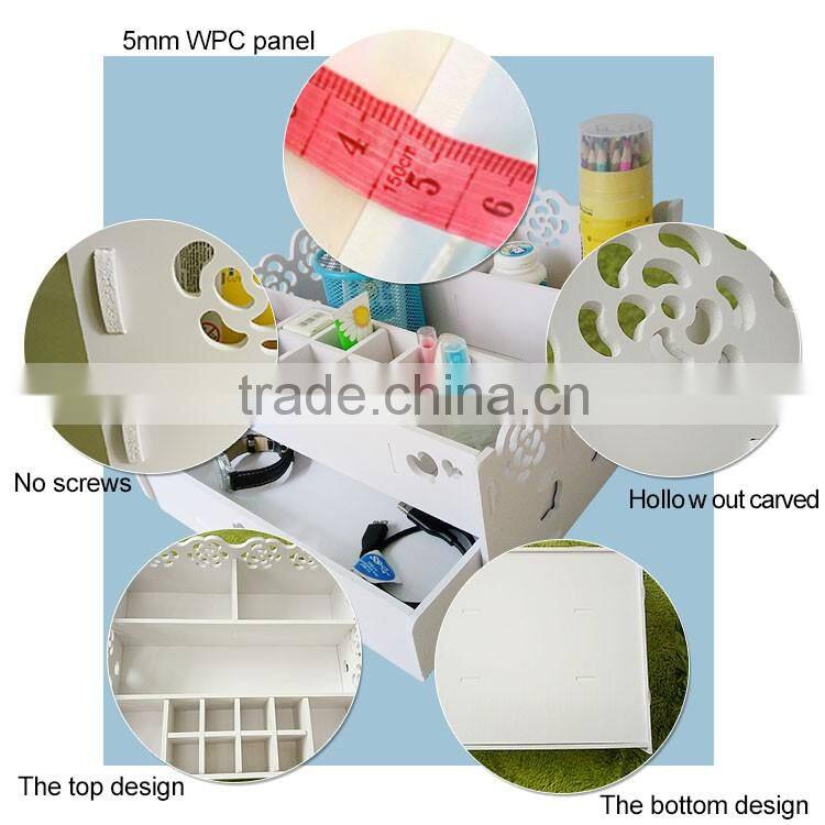 Home&office eco-friendly multiple wooden/plastic desktop storage box &jewelry box
