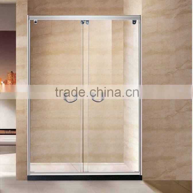toilet commercial double sliding shower glass doors D811
