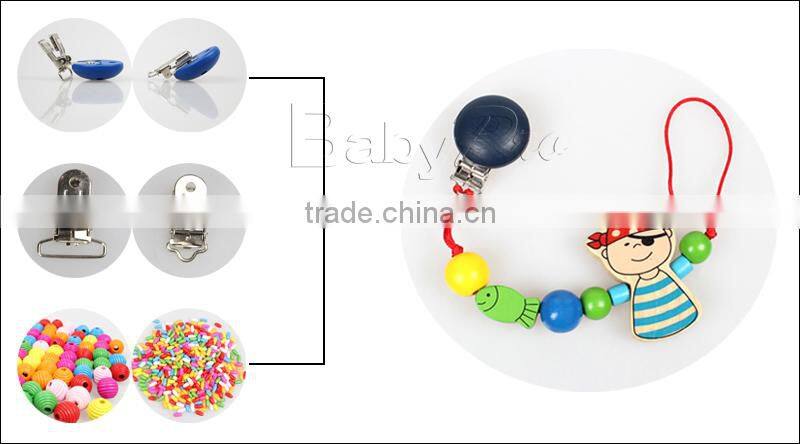 2015 New DIY Wholesale Novelty Baby Products High Quality Cute Wooden Baby Pacifier Holder