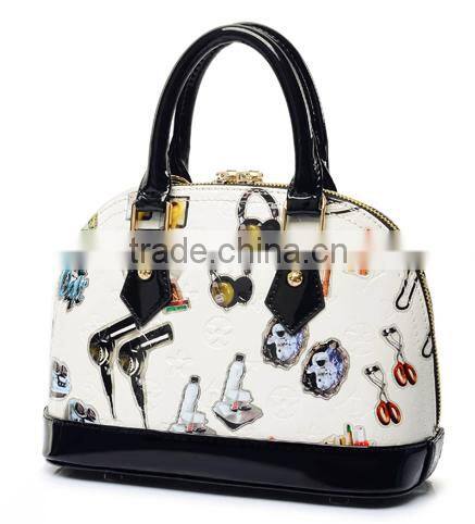 Wear-resisting PU Leather Youth Fashion Shell Shape Handbag