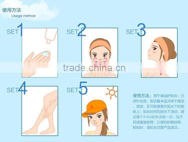 Alibaba top sellers sunblock best skin whitening sunscreen lotion OEM custom brand