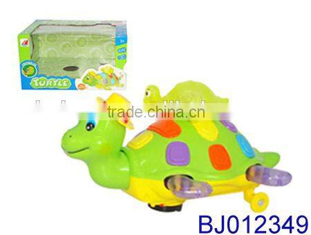 Battery operated baby toy BO musical light up yellow duck toy