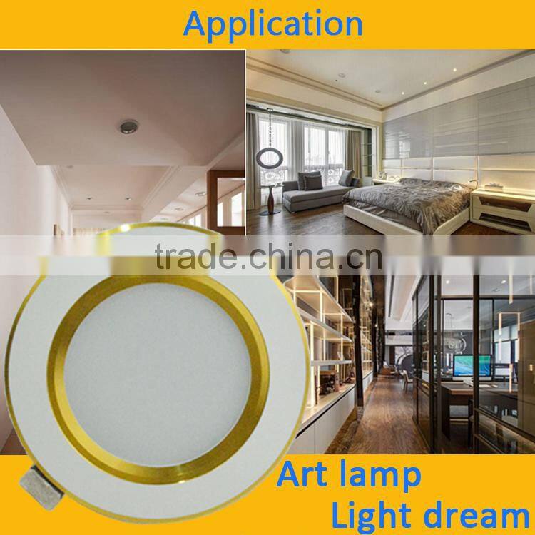 Top quality golden 5w nice LED panel lights downlights
