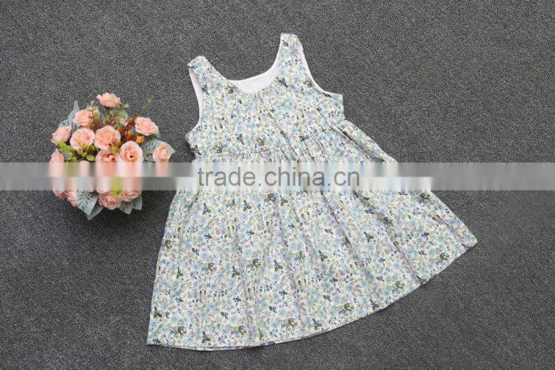 High quality 2016 children clothing for 2-14y girls' dress